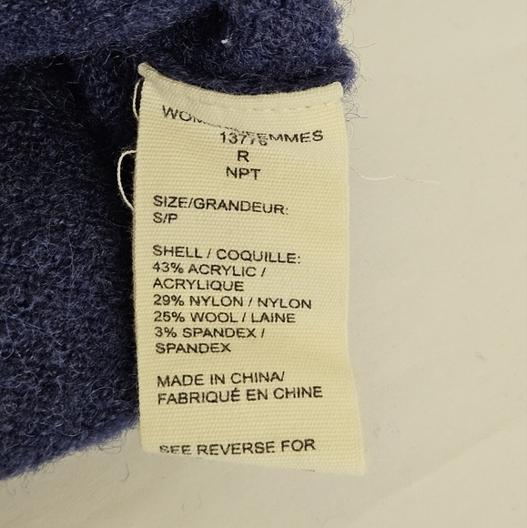 Woolrich Crewneck Hunting Dog Sweater in Blue and White Wool Blend Size Small - Picture 7 of 9